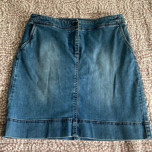 Talbots Dresses & Skirts - Talbot’s Jean Skirt size 8 Petite-  EUC